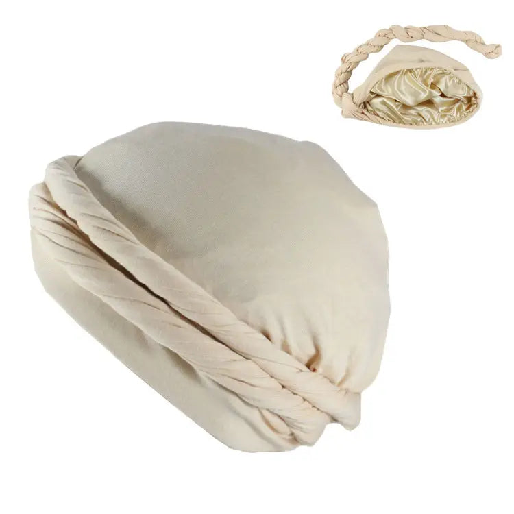 Solid Satin Lined Turban